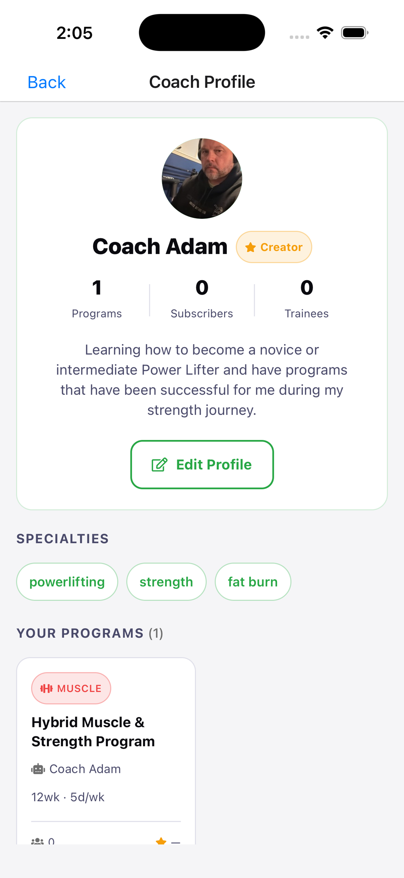 GetMaximumFit - Coach Profile