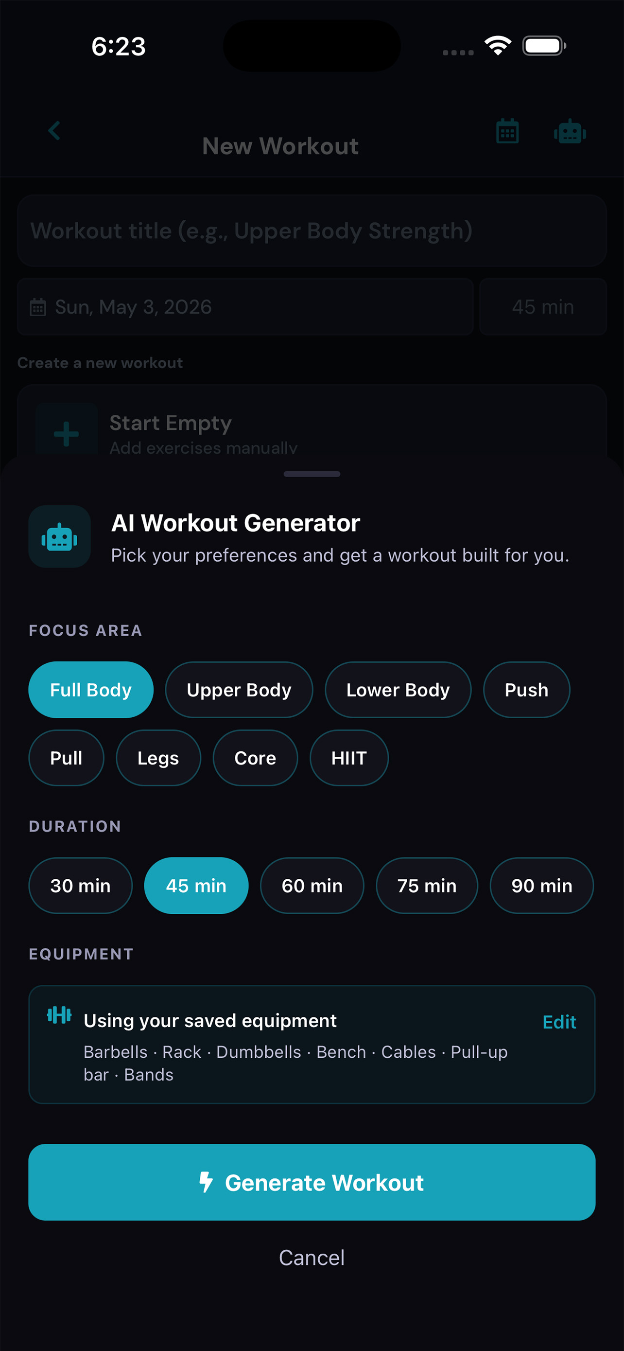 MaximumFit - AI Workout Generator